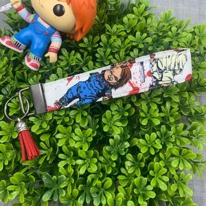 Chucky keychain wristlet fob